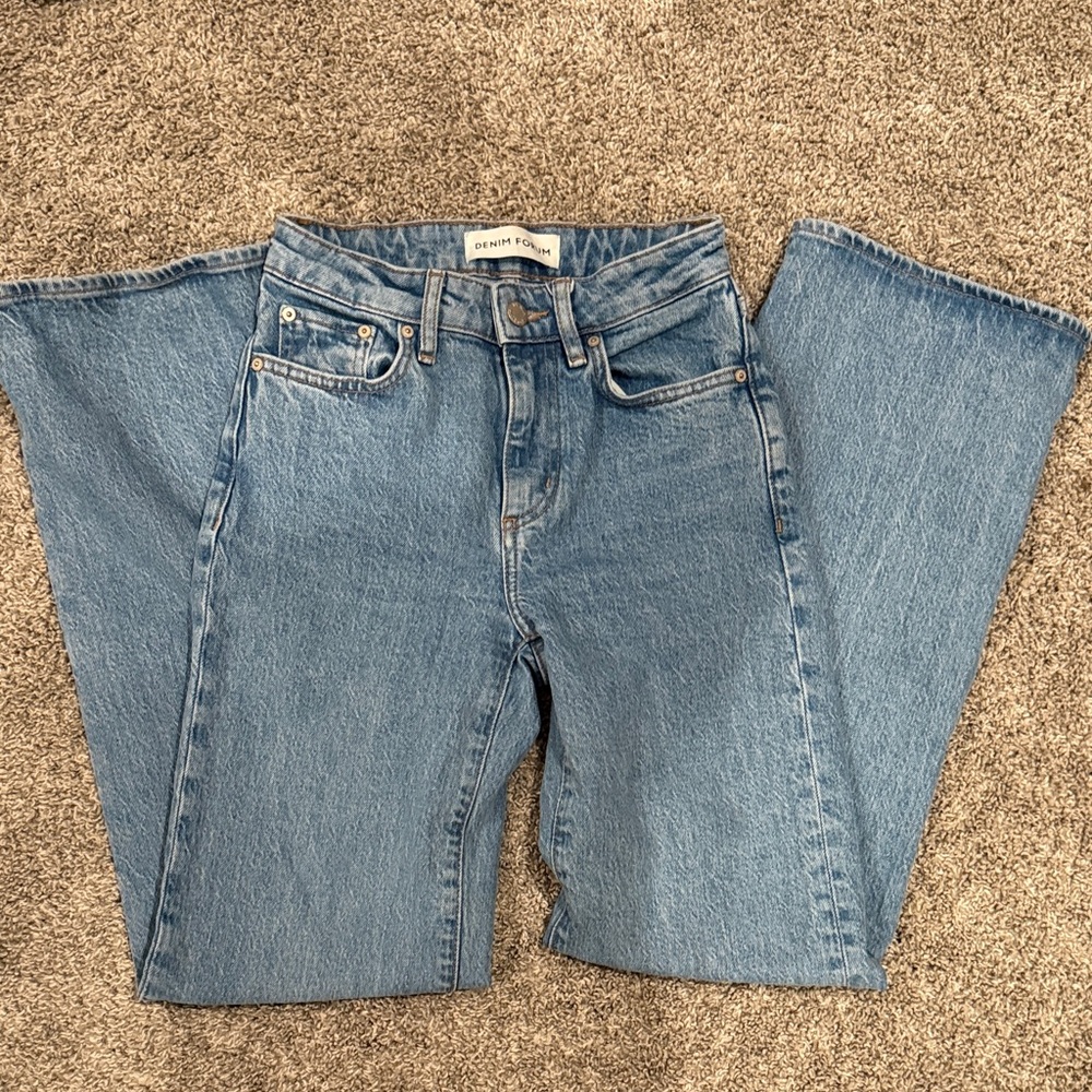 Aritzia - Denim Forum Light Blue Straight Leg Jeans
